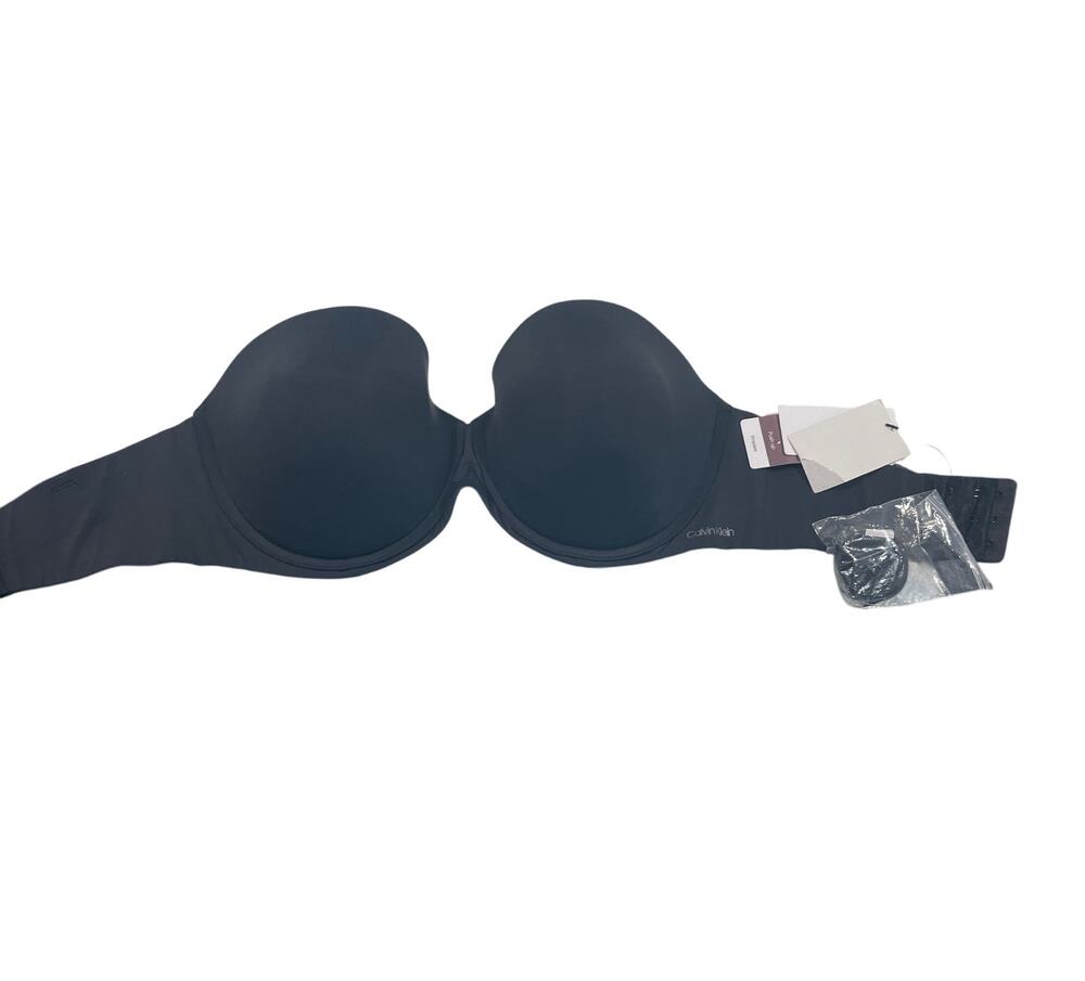 Calvin Klein Black Convertible Strapless Push Up Bra Women's Size 34DD $48.50